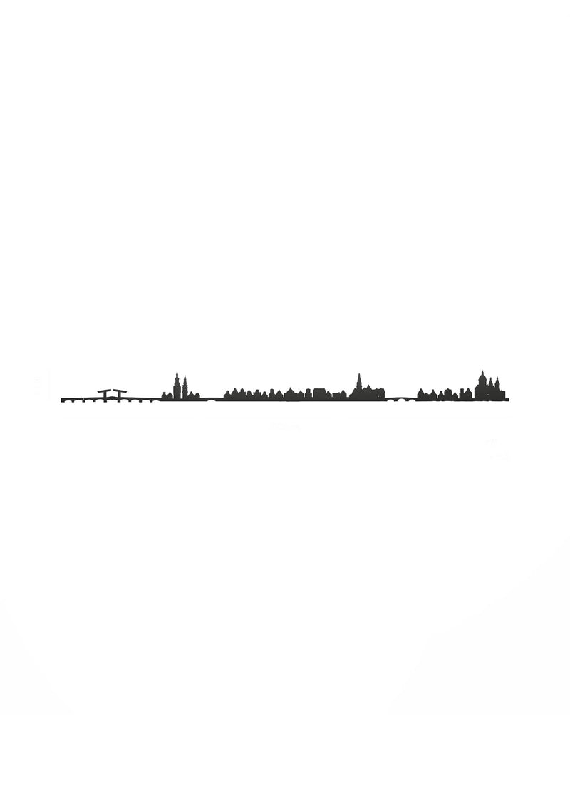 Découvrez la silhouette Amsterdam de The Line : une œuvre minimaliste de 50 cm capturant la ligne d&