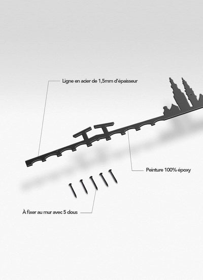 Silhouette The Line Amsterdam 50 cm : un hommage captivant à l'architecture et à l'histoire de la capitale néerlandaise.