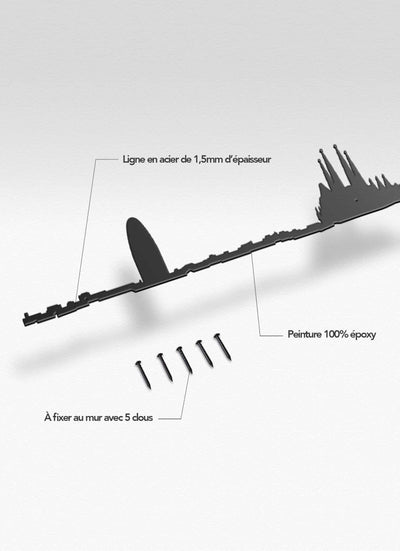 Ajoutez élégance et culture à votre maison avec la silhouette Barcelone de The Line : une perspective artistique unique.