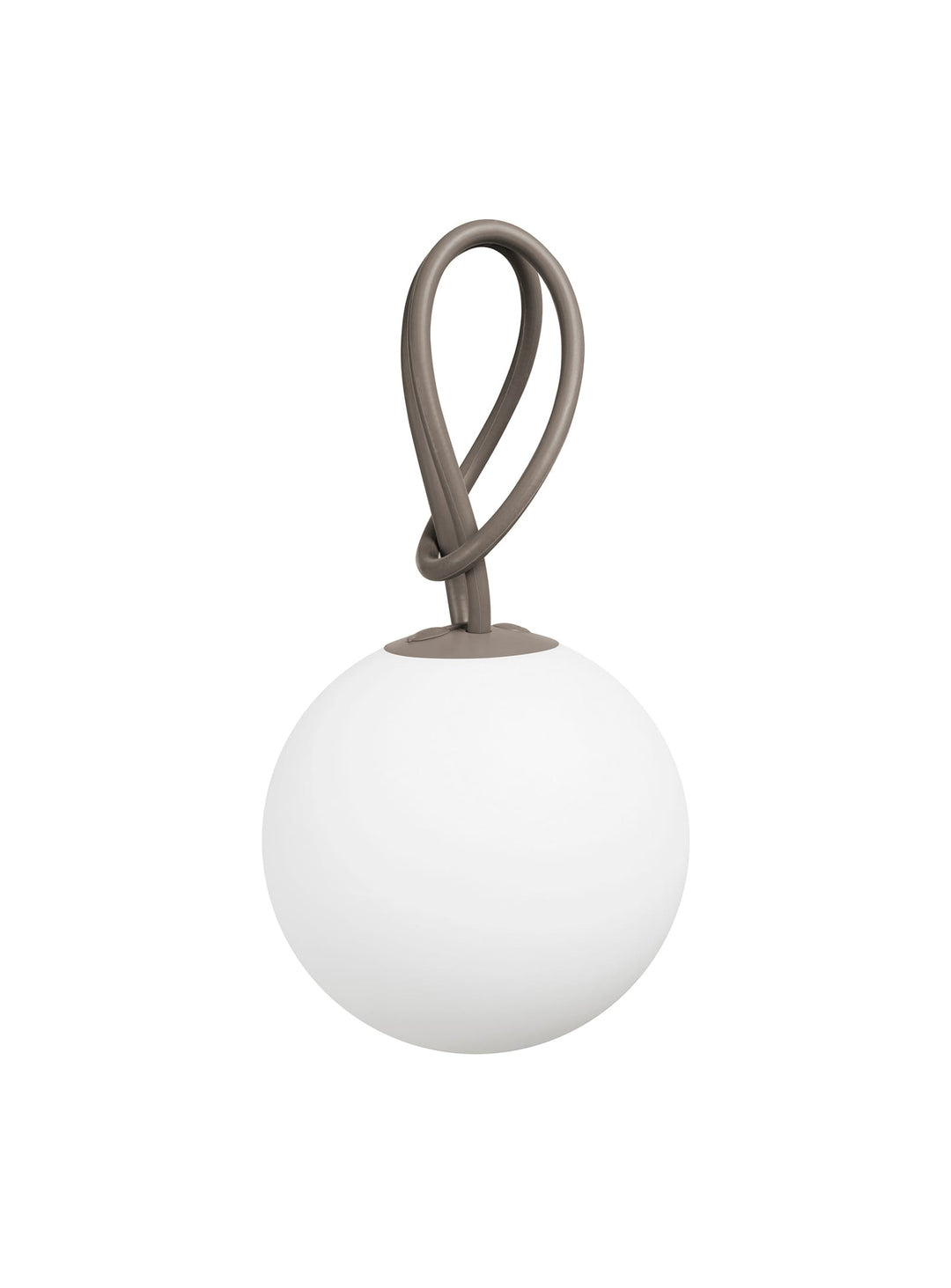 Bolleke de Fatboy : une lampe suspendue polyvalente, idéale pour l’intérieur et l’extérieur. Design élégant, lumière uniforme et trois réglages de luminosité. taupe.