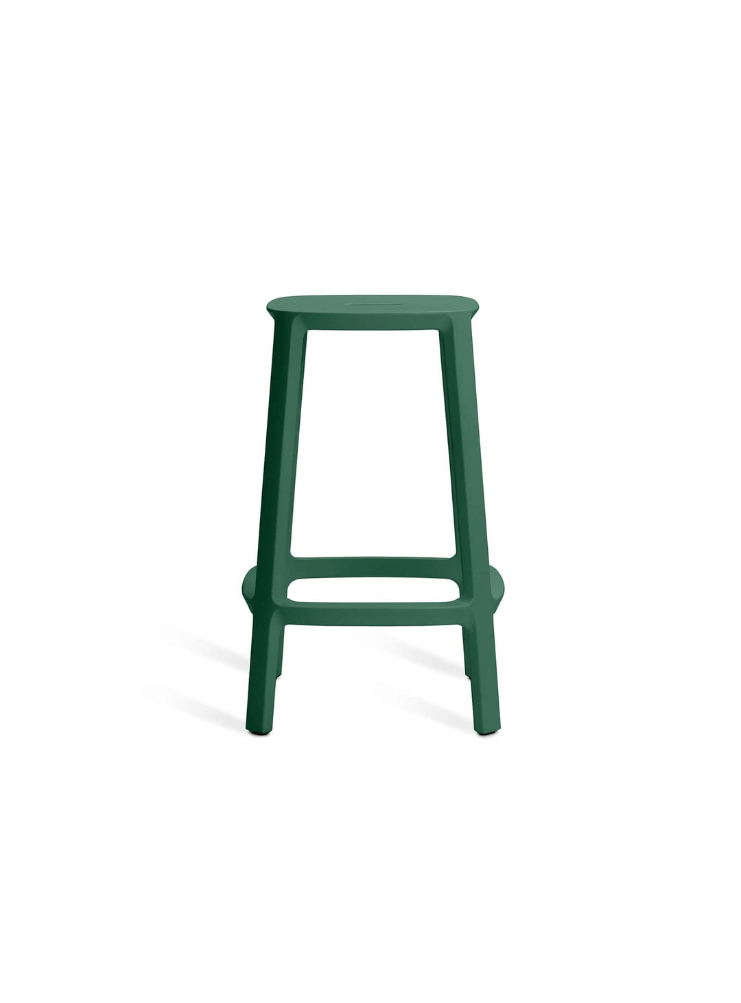 Cadrea, le tabouret de comptoir qui marie nostalgie et modernité avec un design revisité. Vert foncé.