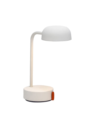 Découvrez la lampe Fokus de Kooduu : design contemporain, éclairage modulable et station USB pour un éclairage intelligent et stylé. Blanc.