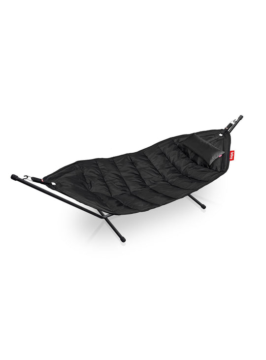 Hamac de jardin Fatboy : un hamac robuste qui résiste aux UV et offre une relaxation sans compromis. Noir.