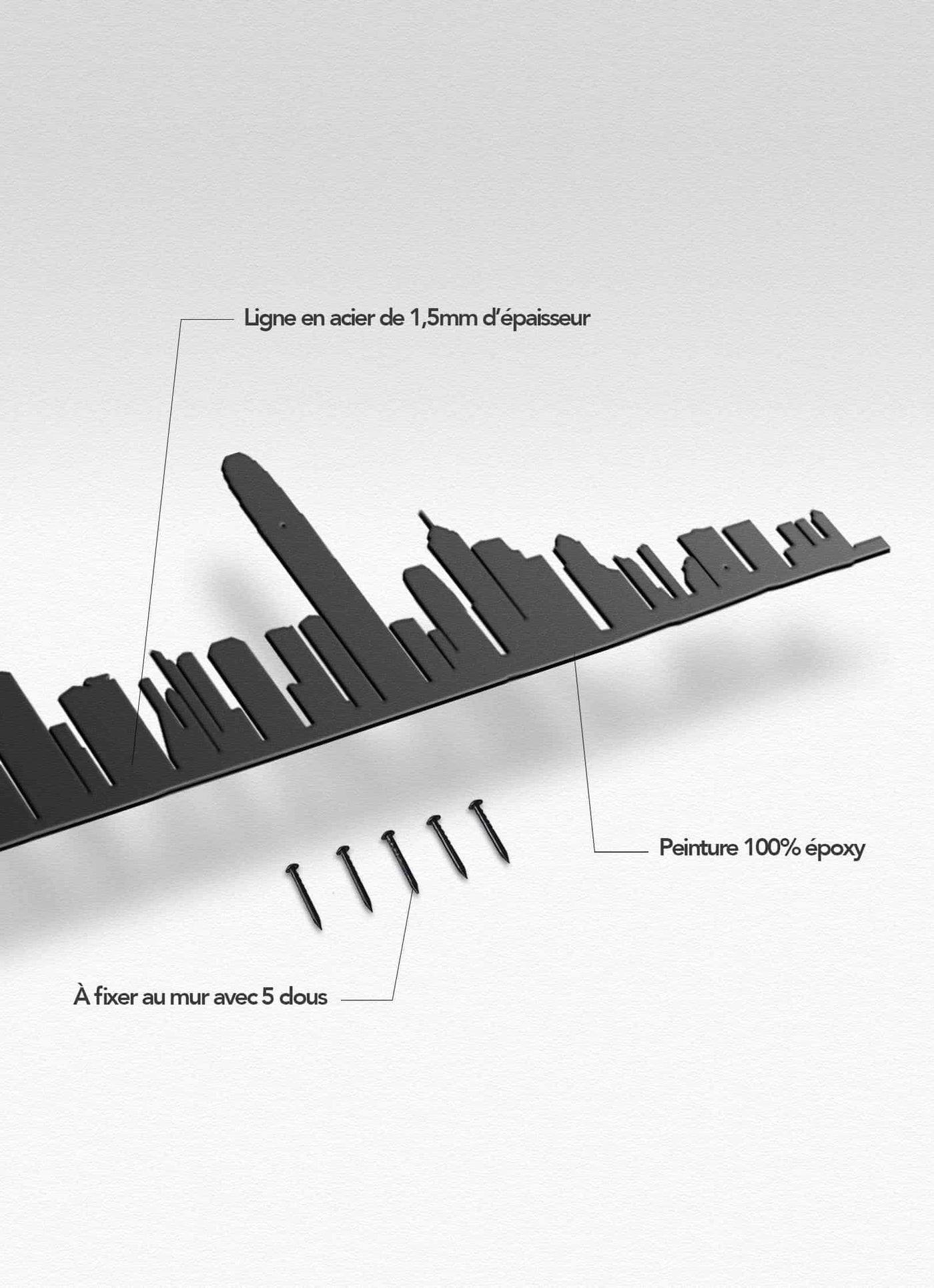 Silhouette Hong Kong The Line : un design épuré qui célèbre la ligne d’horizon dynamique de cette ville iconique.