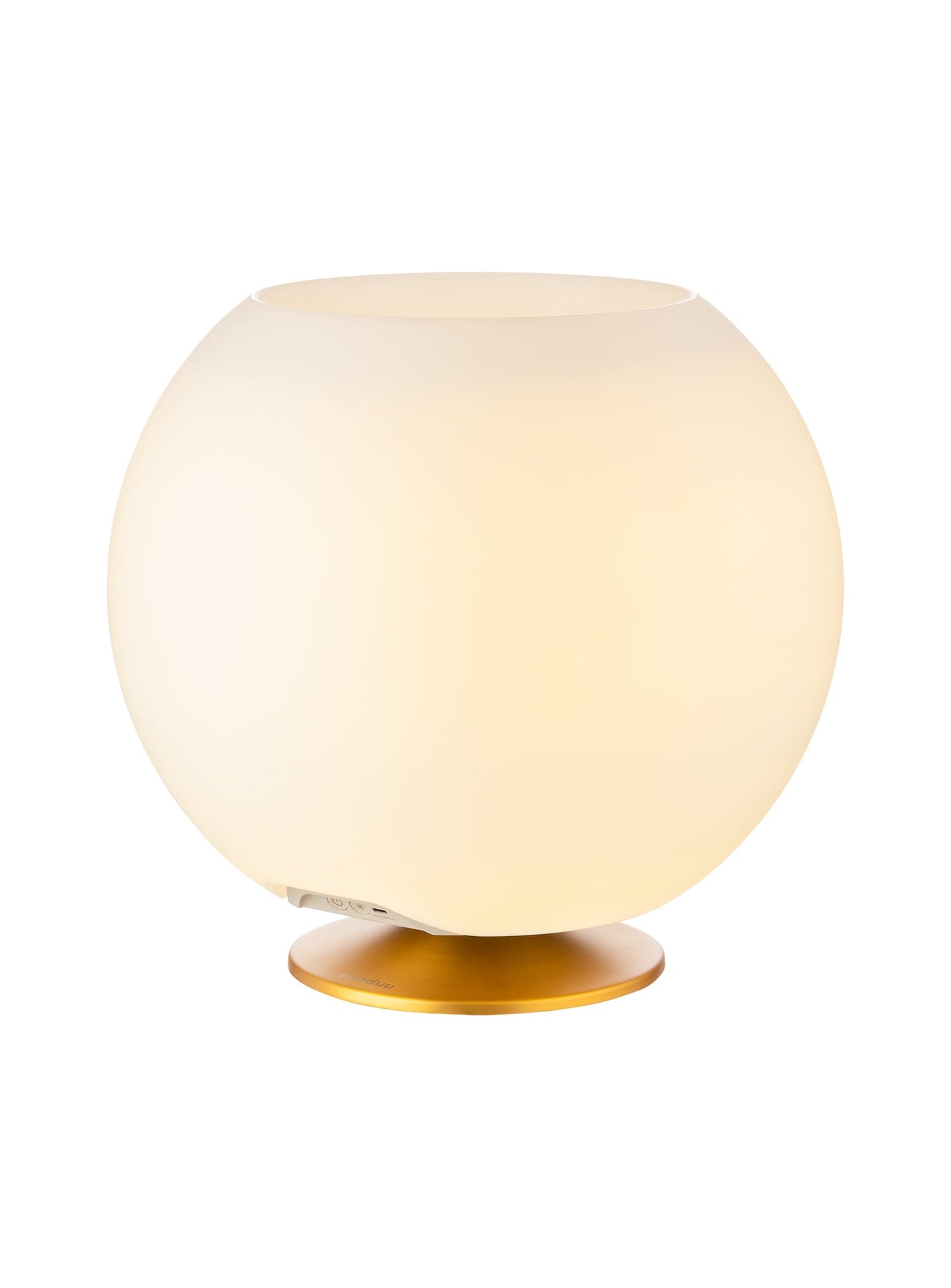 Sphere de Kooduu : un refroidisseur de boissons chic et une lampe haut-parleur design, idéale pour les espaces modernes. Laiton.