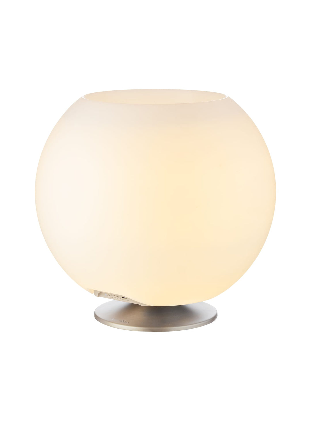 Découvrez le Sphere de Kooduu : un refroidisseur de boissons, une lampe et un haut-parleur au design signé Jacob Jensen Design. Argent.