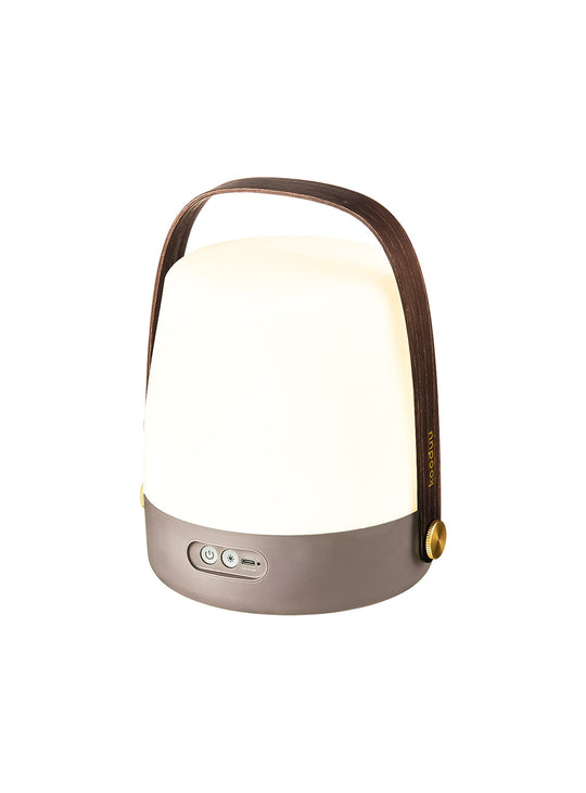 Créez l’ambiance parfaite avec la Lite-up de Kooduu : lumière LED gradable, poignée en bois et portabilité optimale. terre.