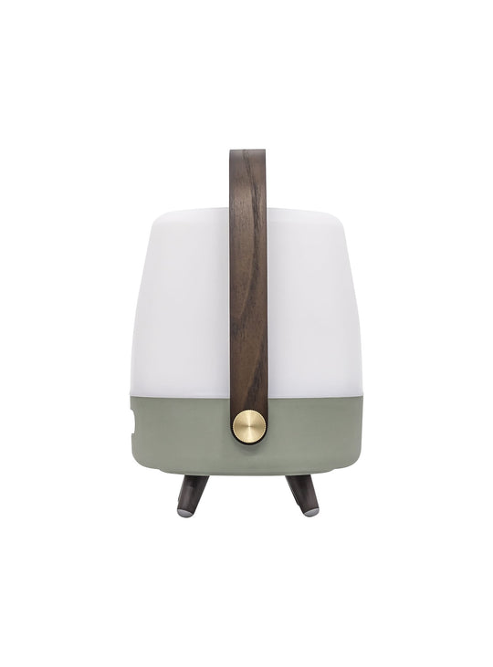 Kooduu Lite-up Play Mini : lumière chaude ajustable et son JBL immersif dans une enceinte Bluetooth au design scandinave. Pétrole.