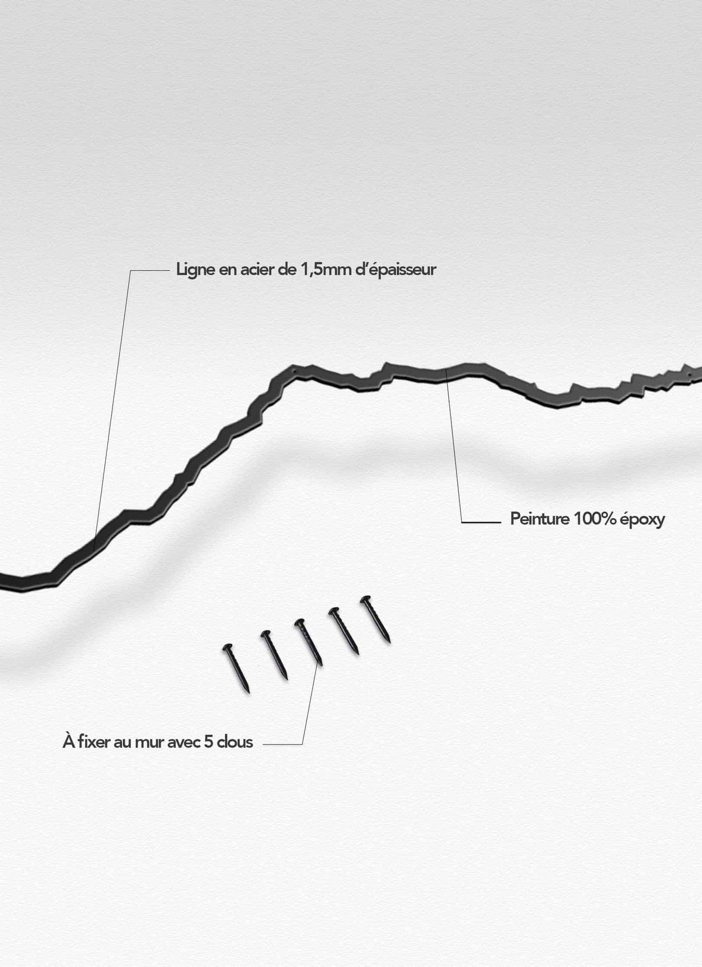 Apportez la majesté des Alpes chez vous avec la silhouette Mont Blanc de The Line : élégance et inspiration.