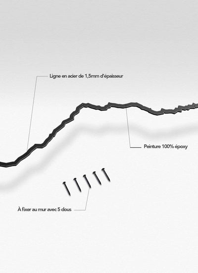 Apportez la majesté des Alpes chez vous avec la silhouette Mont Blanc de The Line : élégance et inspiration.