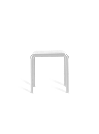 TOOU OUTO : table d’appoint légère et imperméable, idéale pour un usage quotidien en extérieur ou pour des événements. Blanc.