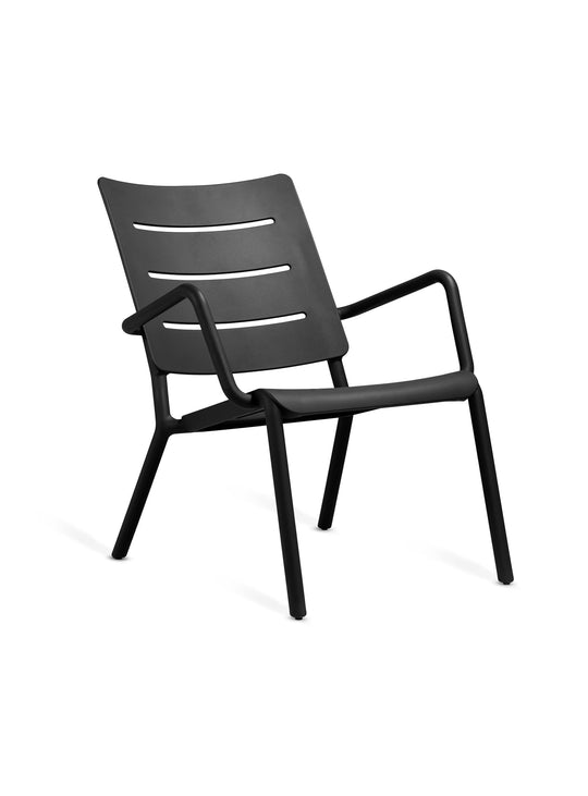 TOOU OUTO : mobilier extérieur robuste et empilable, avec un design intemporel pour sublimer vos espaces de vie. Noir.