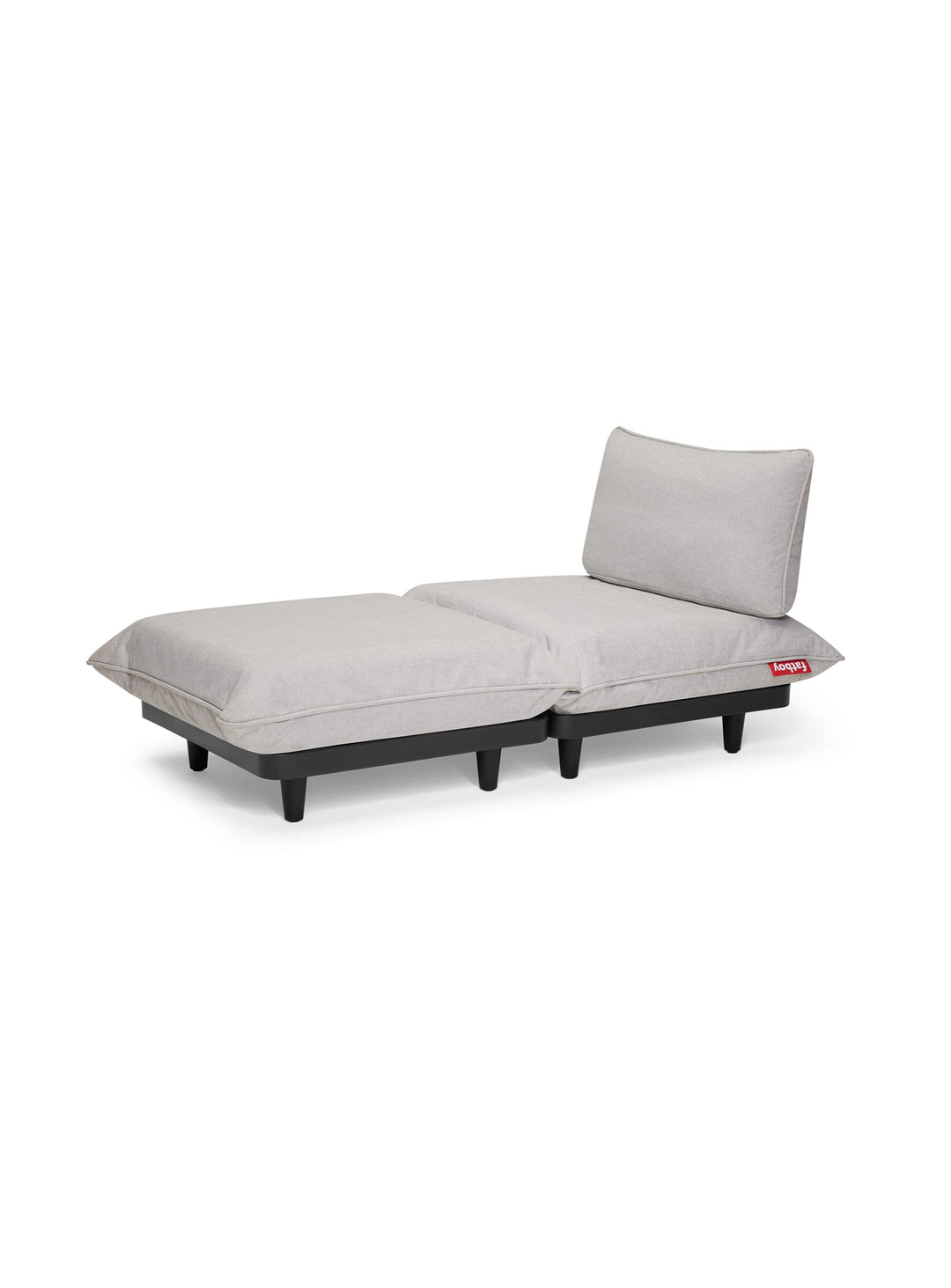 Chaise longue modulable Paletti : tissu résistant, protection UV, et conception flexible. Luxe et fonctionnalité en extérieur. Brume.