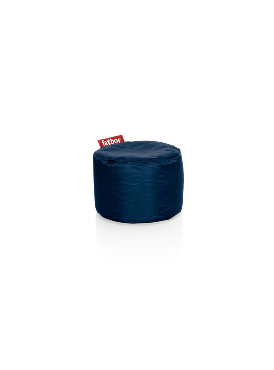 Fatboy Point : un pouf polyvalent et élégant, fabriqué dans un tissu résistant et conçu pour s’adapter à n’importe quel intérieur. Bleu.