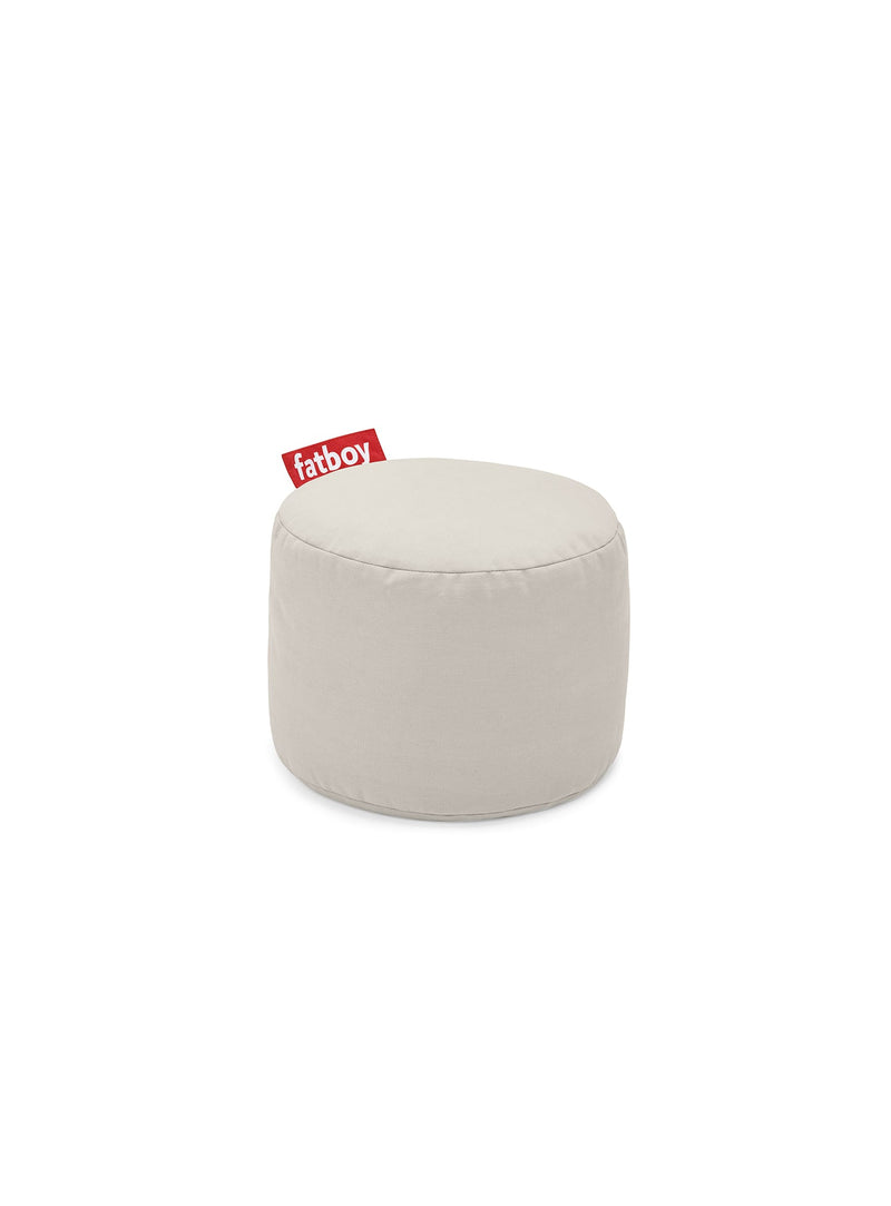 Découvrez le Point Stonewashed de Fatboy : pouf multifonction en coton doux, parfait comme table de chevet, siège ou repose-pieds. Argent.