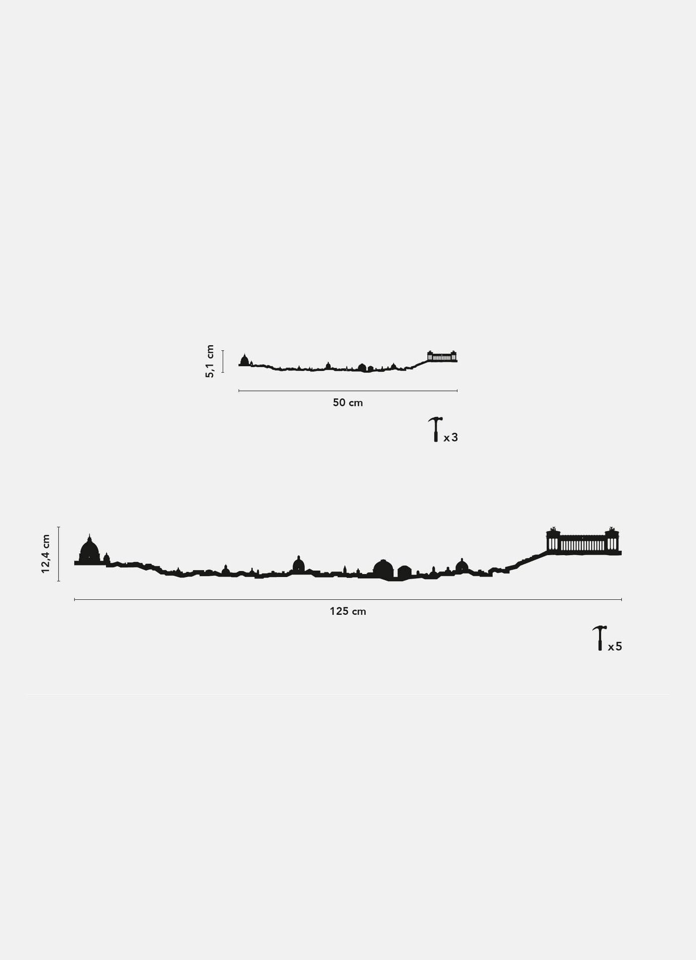 Ajoutez l'esprit de la Ville Éternelle à votre espace avec la silhouette Rome de The Line : une œuvre raffinée.