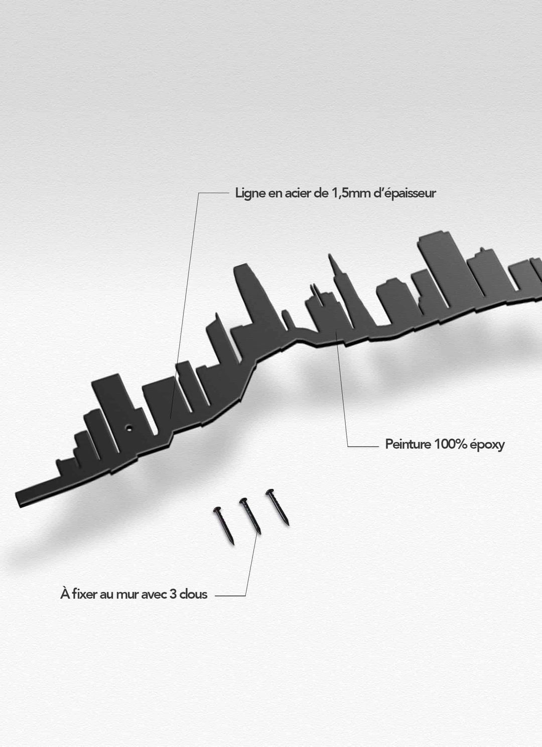 Capturez l'essence de San Francisco avec les silhouettes The Line : parfait pour les amoureux de la ville.