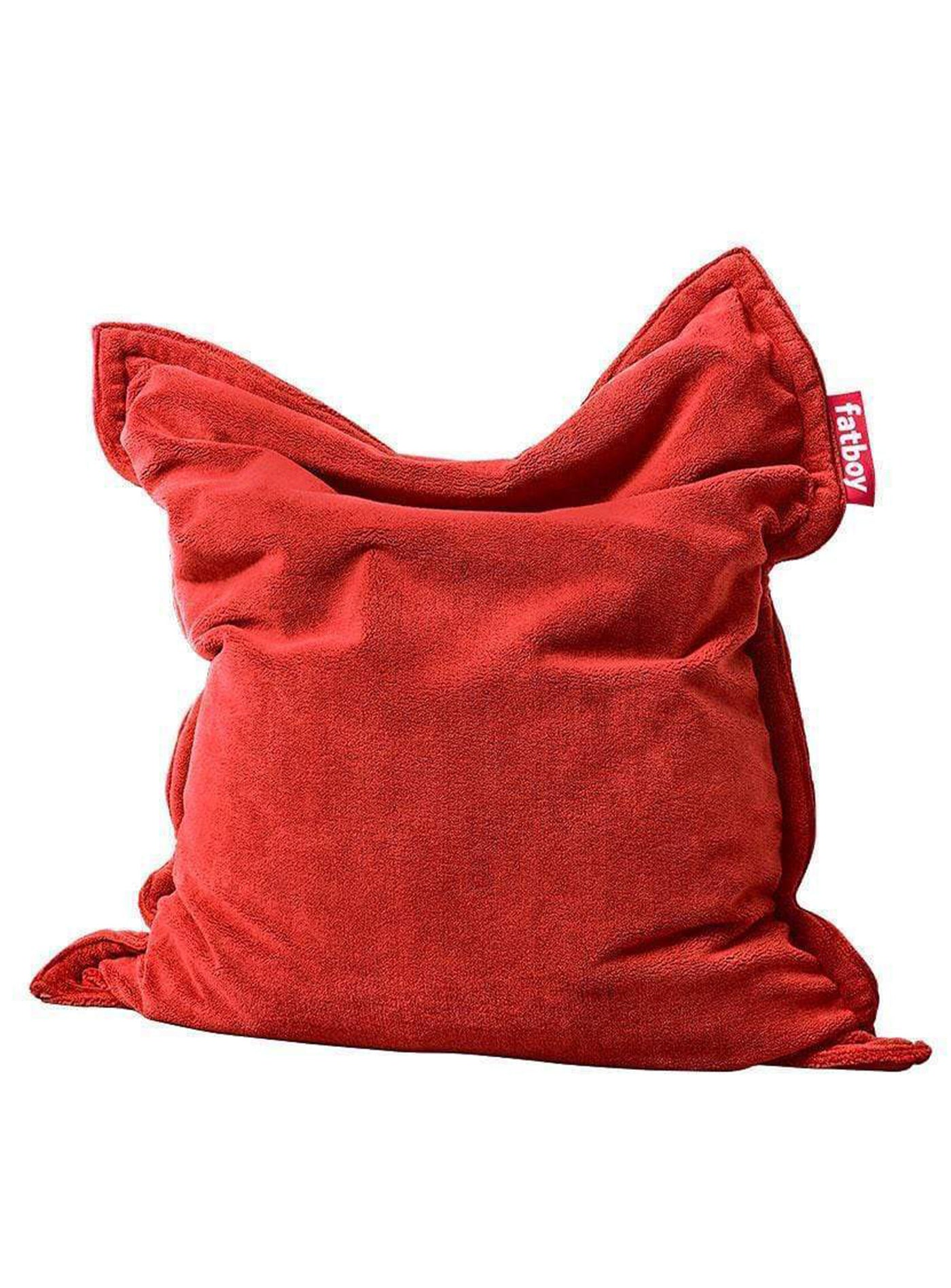 Fatboy Slim Teddy, pouf d’intérieur de taille moyenne et super doux, en polyester, rouge