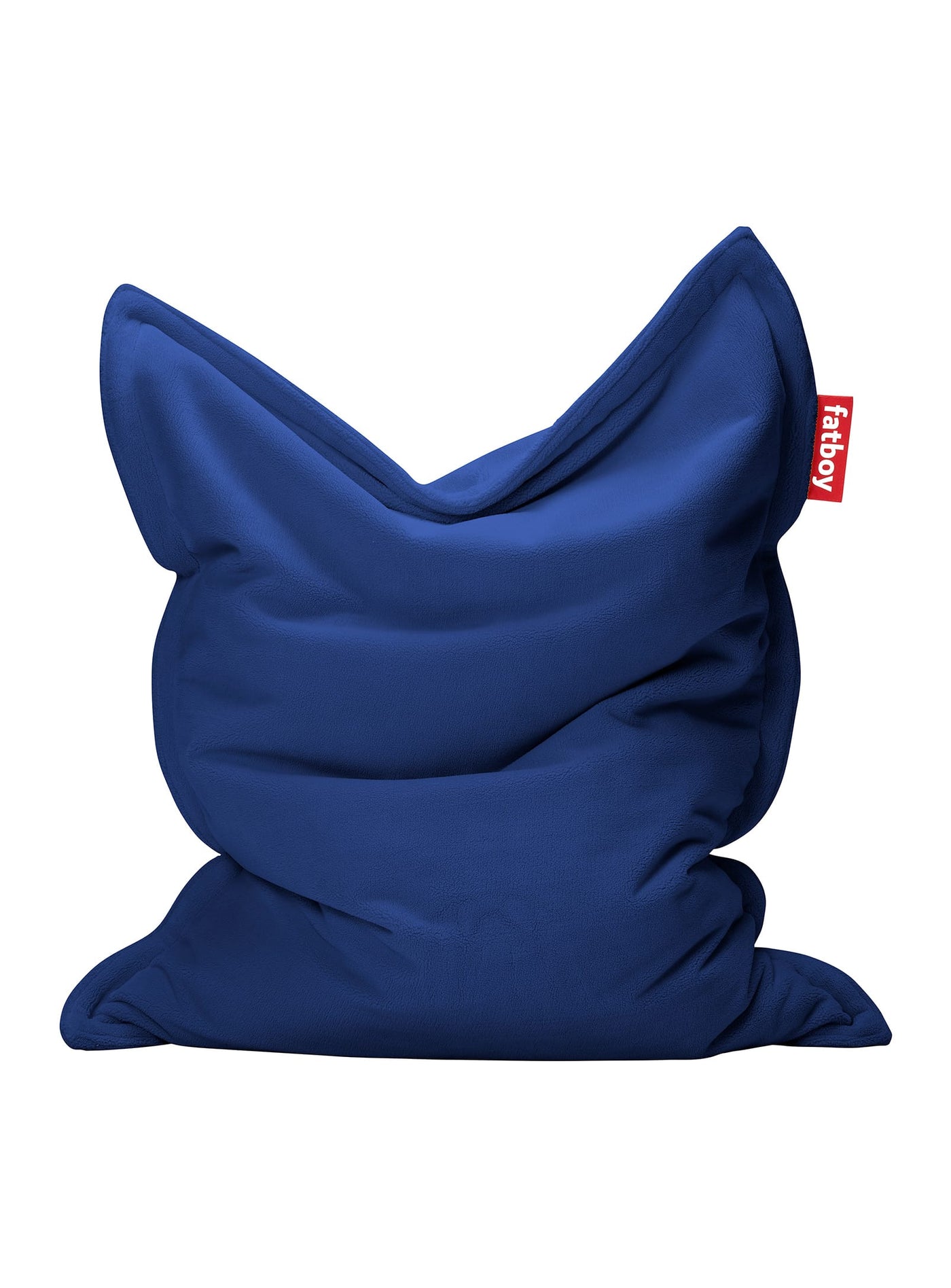 Slim Teddy de Fatboy : un pouf câlin et résistant, parfait pour ajouter confort et style à votre salon ou chambre. Bleu royal.