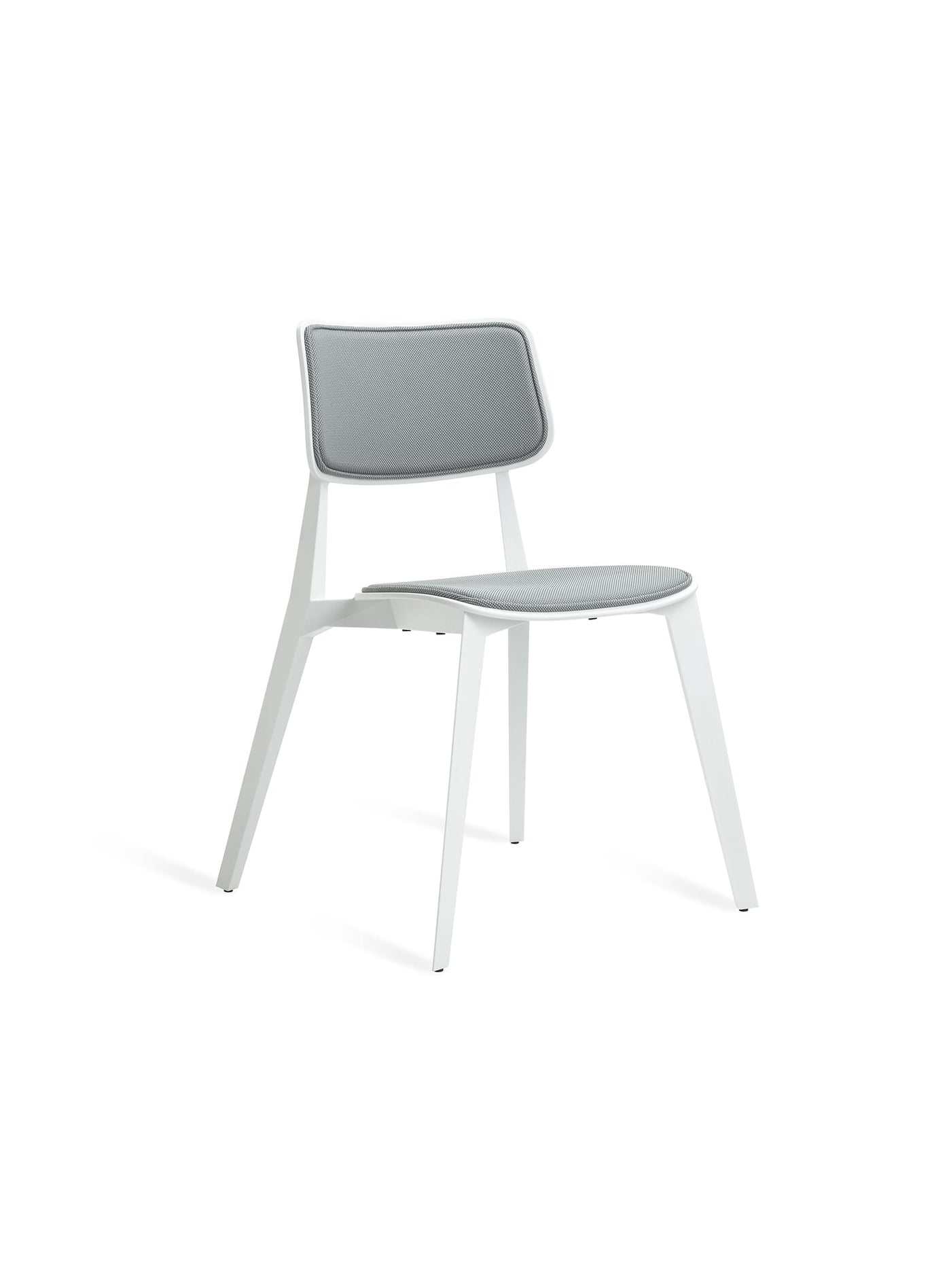 Stellar par TOOU : une chaise plastique monobloc moderne, parfaite pour un usage quotidien avec confort et élégance. Blanc, gris.