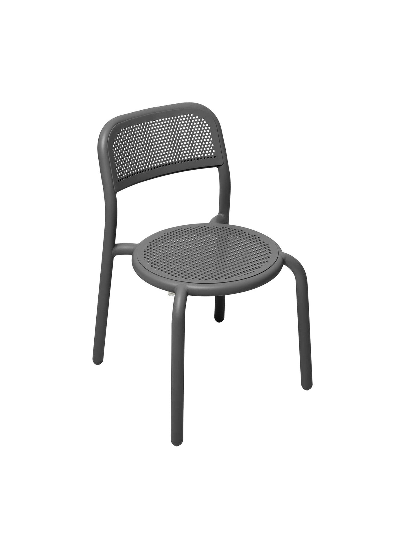 Optez pour la chaise Toní de Fatboy, un design bistrot en aluminium léger, empilable et disponible en couleurs éclatantes. Anthracite.