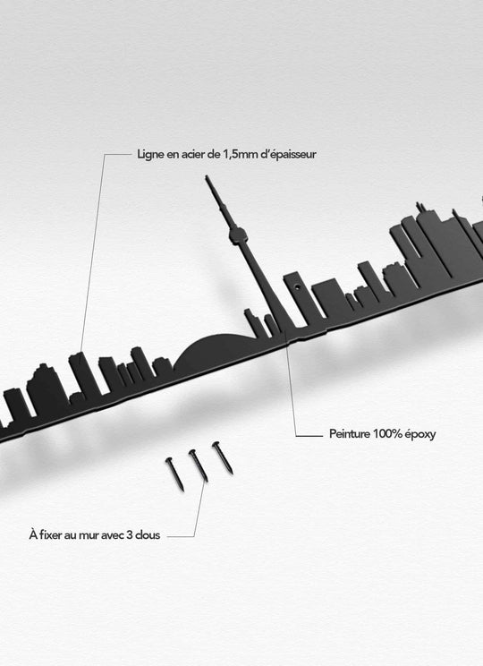 Apportez une vision artistique de Toronto à votre espace avec cette silhouette minimaliste signée The Line.