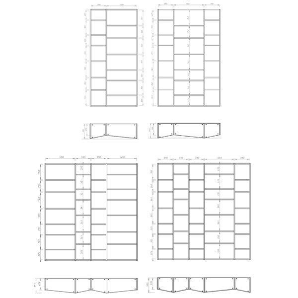 TemaHome Valsa 001, bibliothèque, en bois, dimensions