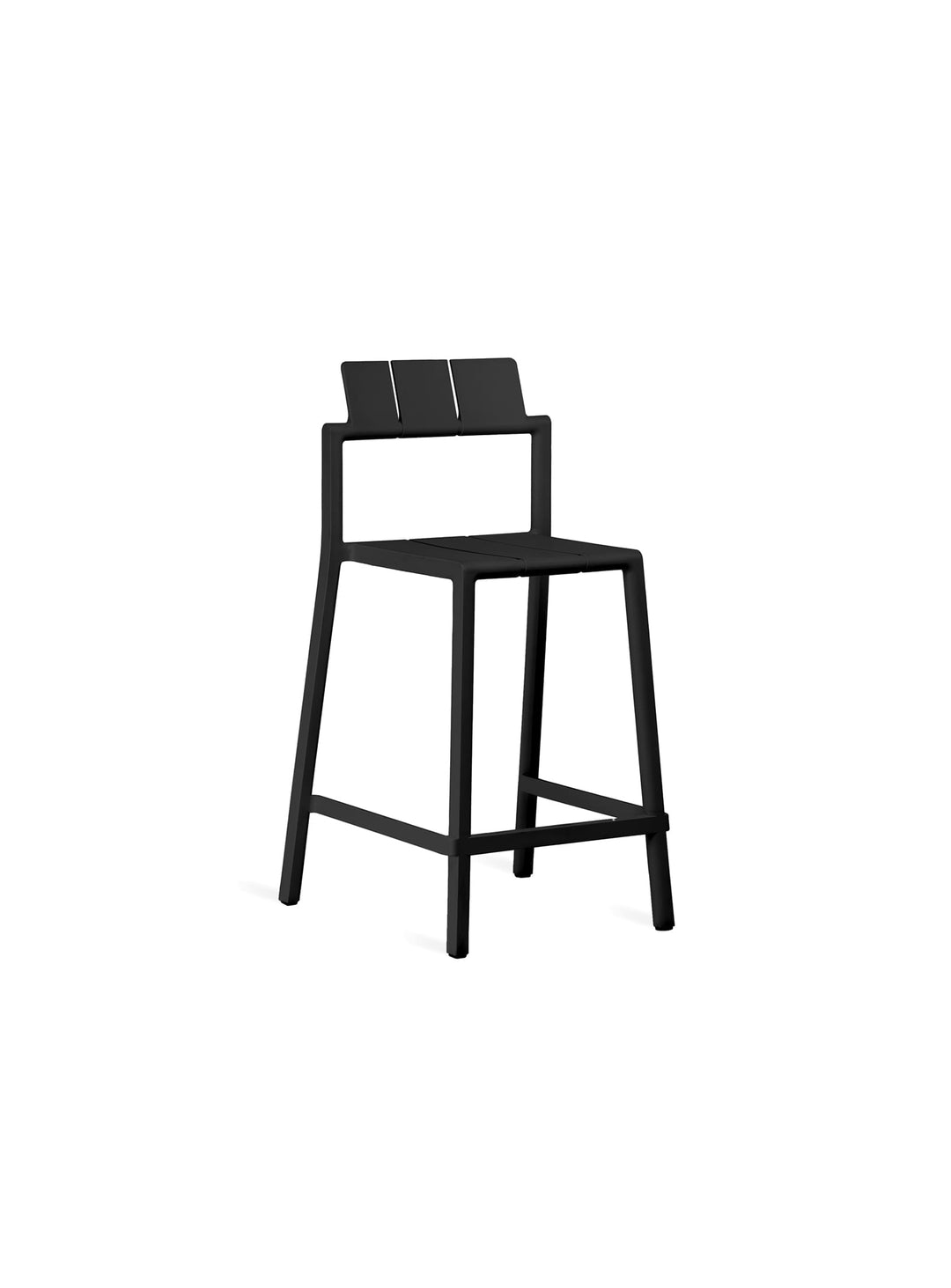 Yard de TOOU Design : un tabouret de comptoir élégant, empilable et résistant, idéal pour cuisine et bar. Noir.