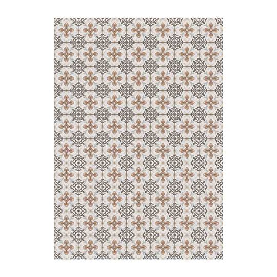 Adama Alma Napperon rectangulaire, set de table à motifs en tuiles, en vinyle, nutmeg