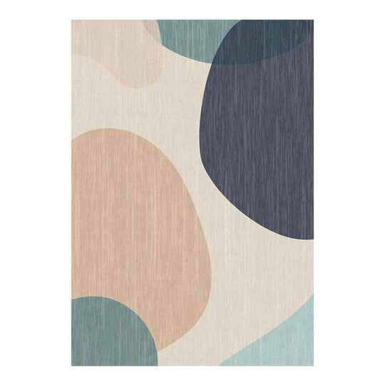 Adama Alma, napperon rectangulaire motifs, set de table 35x50 cm, en vinyle, nuria, bleu