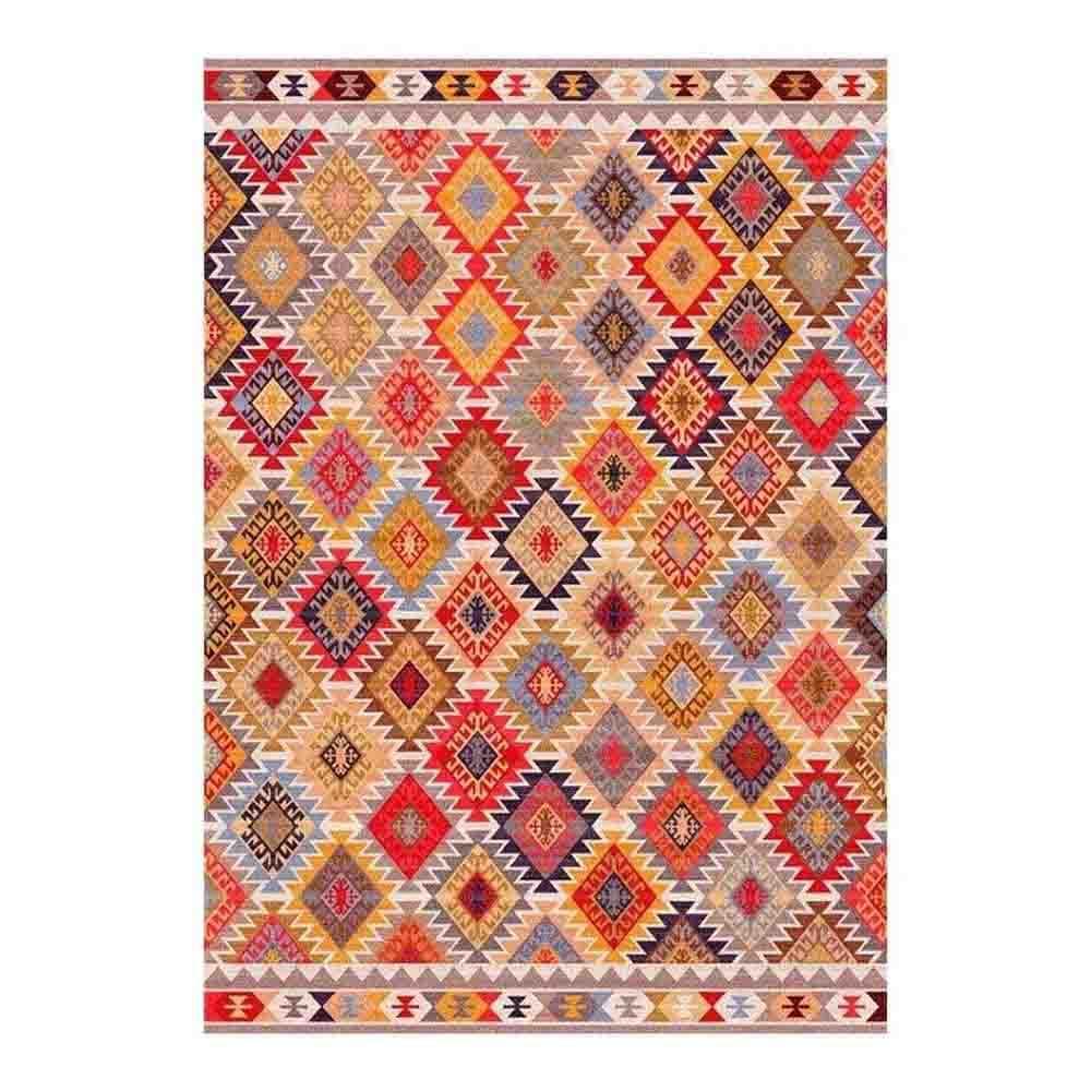 Adama Alma, napperon rectangulaire motifs, set de table 35x50 cm, en vinyle, taco, orange