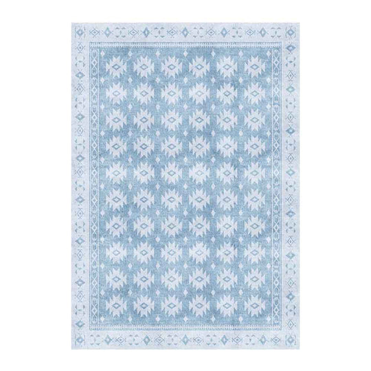 Adama Alma, napperon rectangulaire persan, set de table 35x50 cm, en vinyle, dune, bleu