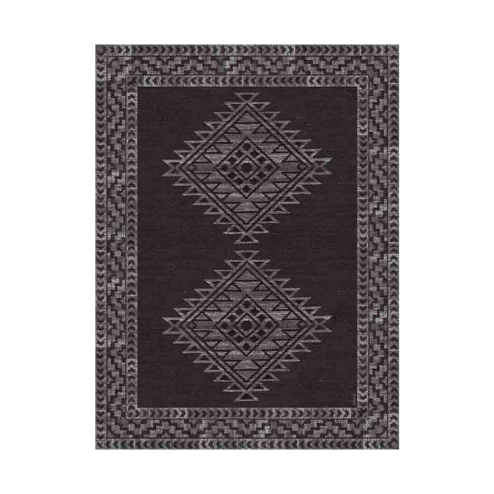 Adama Alma, napperon rectangulaire persan, set de table 35x50 cm, en vinyle, cusco, noir