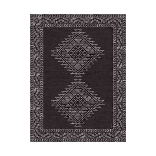 Adama Alma, napperon rectangulaire persan, set de table 35x50 cm, en vinyle, cusco, noir