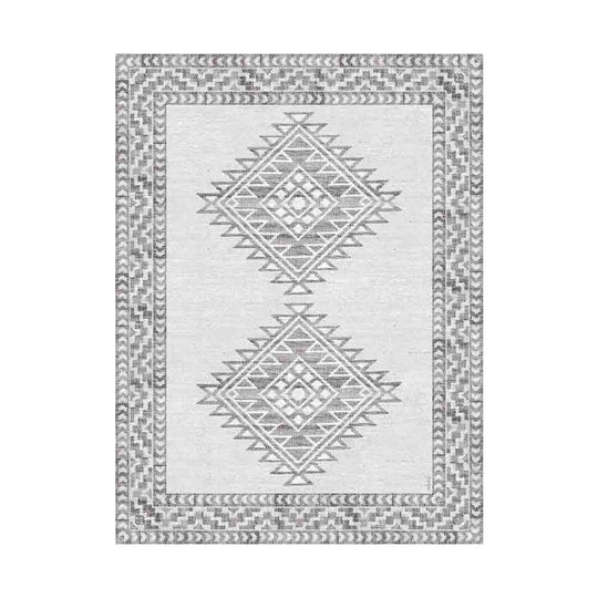 Adama Alma, napperon rectangulaire persan, set de table 35x50 cm, en vinyle, cusco, gris