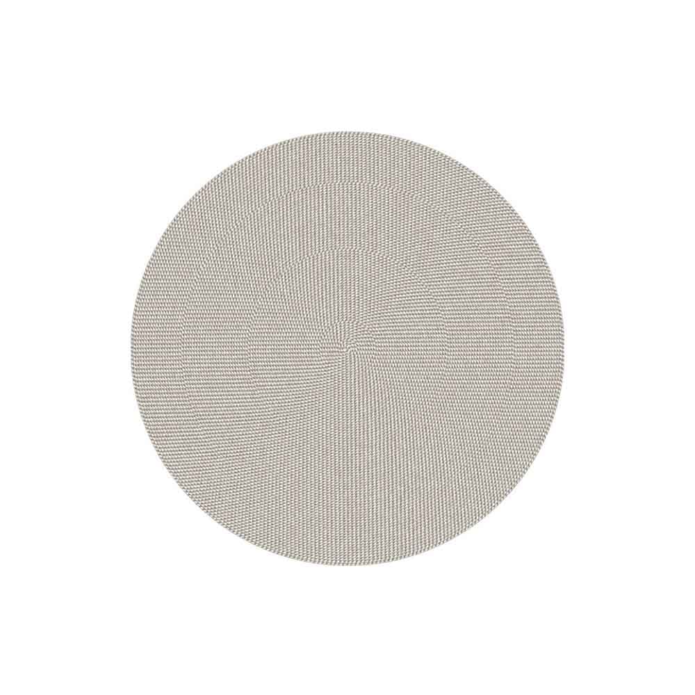 Adama Alma Place Mat, napperon rond à motif, en vinyle, caracol beige