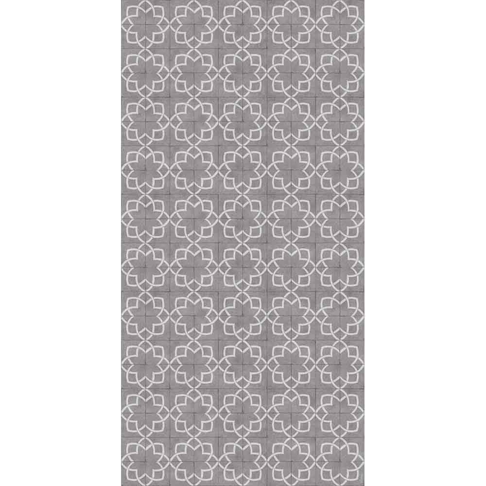 Adama Alma Justin, tapis plat à motif d’une épaisseur de 5 mm, en vinyle, gris