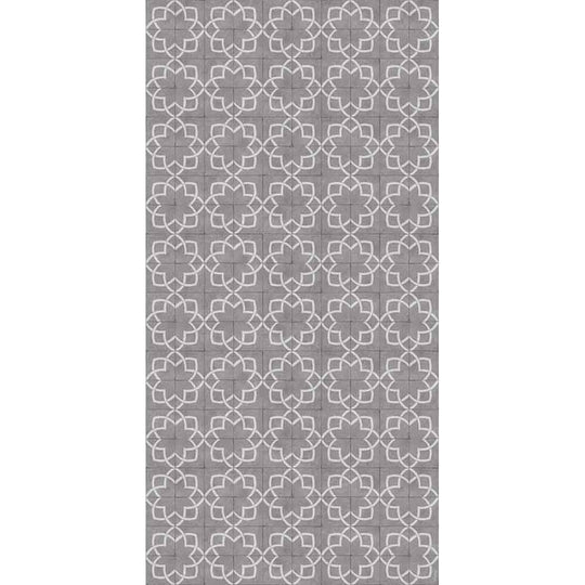 Adama Alma Justin, tapis plat à motif d’une épaisseur de 5 mm, en vinyle, gris