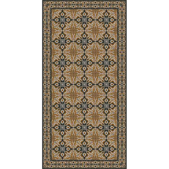 Adama Alma Turquesa, tapis plat à motif d’une épaisseur de 5 mm, en vinyle, brun