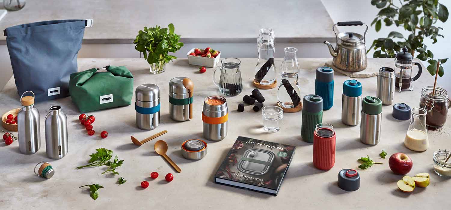 lunch box et bouteille par black+blum