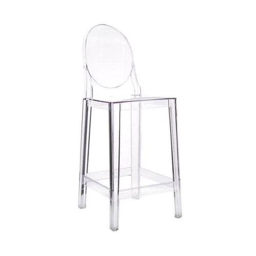 Classique du design - 21ème siècle - Victoria Ghost, tabouret de comptoir transparent avec dossier, en polycarbonate