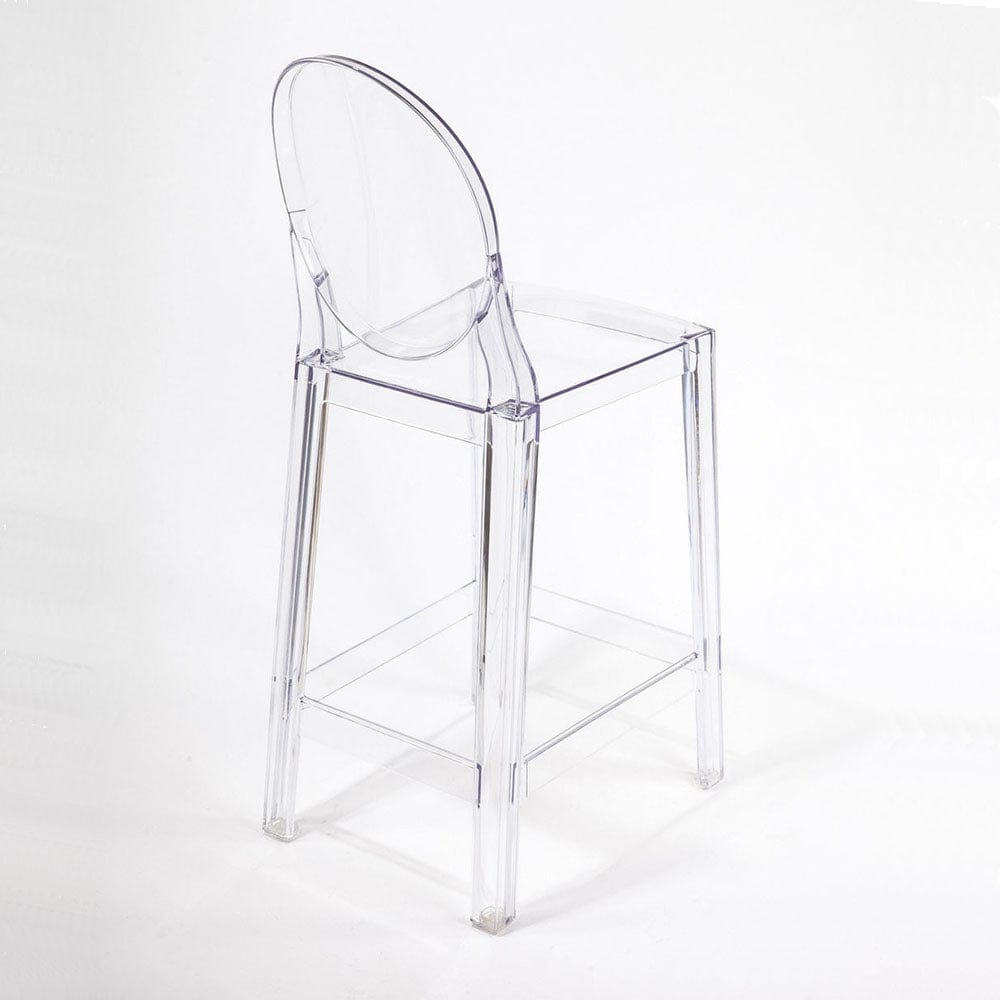 Classique du design - 21ème siècle - Victoria Ghost, tabouret de comptoir transparent avec dossier, en polycarbonate