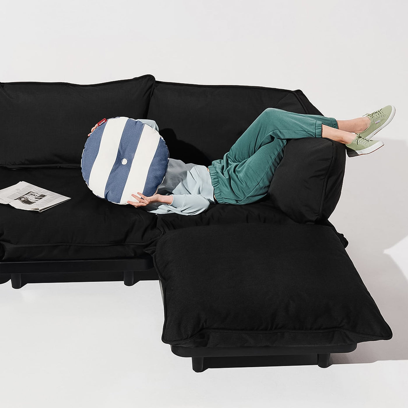 Paletti de Fatboy : sofa sectionnel modulable, parfait pour personnaliser votre espace extérieur.