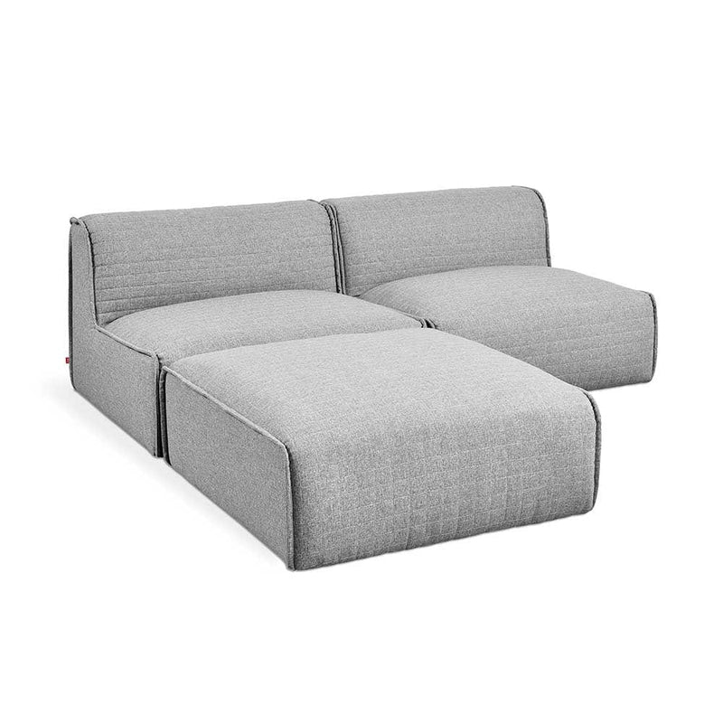 Gus* Modern Nexus, sofa sectionnel 3 places, en tissu, parliament stone