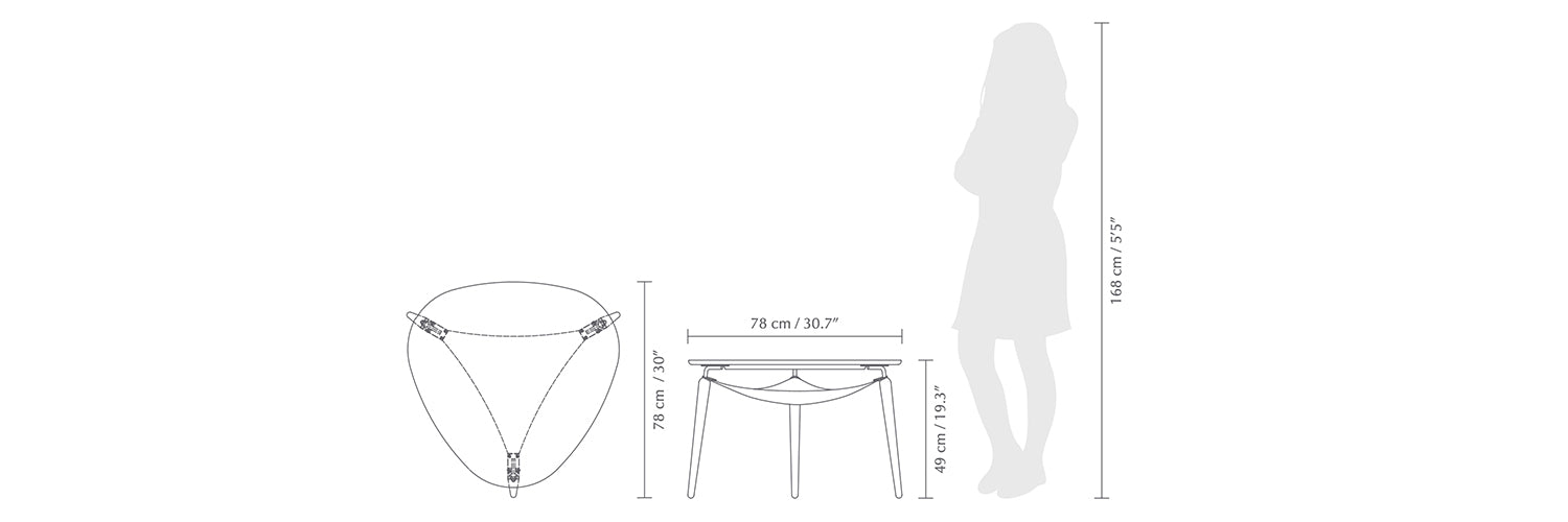 Hang Out, table à café, par Umage, dimensions