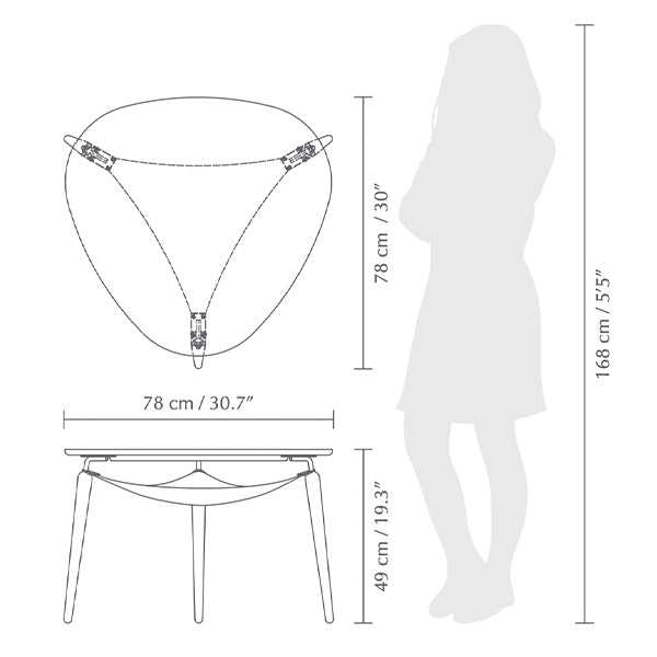 Hang Out, table à café, par Umage, dimensions