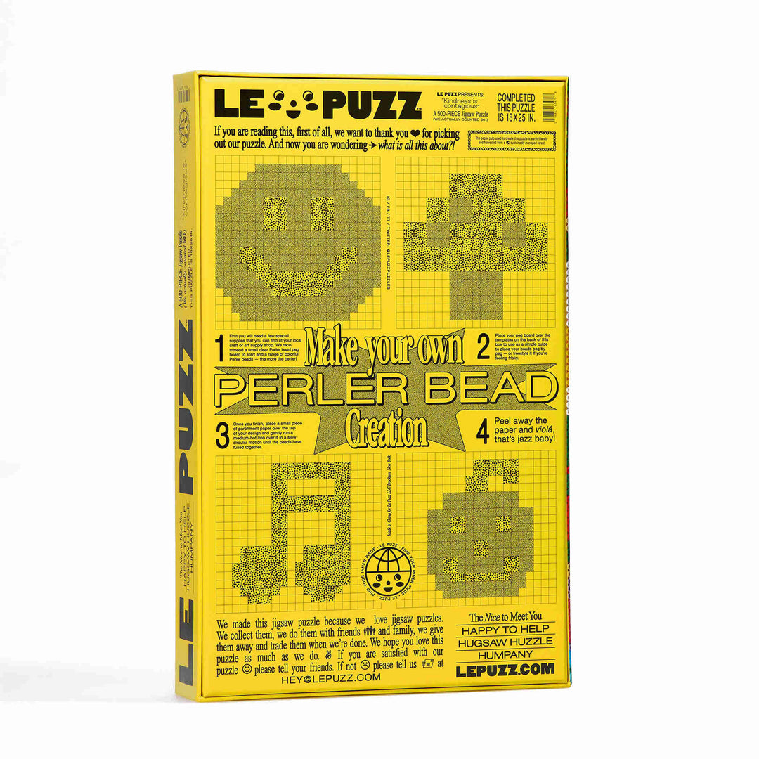 Laissez-vous emporter par la gentillesse avec "Kindness is Contagious" de Le Puzz. Un puzzle unique en son genre, accompagné de bonus pour rendre l'aventure encore plus mémorable.