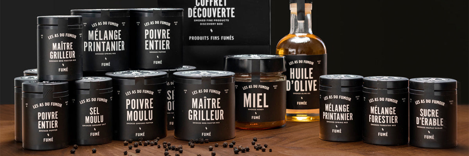  Les As du Fumoir allie tradition et innovation. Frédérick Martel Leech et Josianne Viau créent des mélanges d'épices fumées uniques, utilisant du bois québécois pour des saveurs authentiques et éthiques