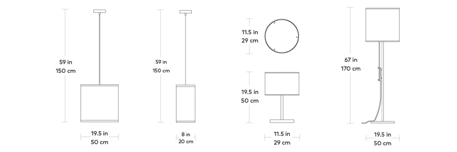 Milton, lampe avec un abat-jour en bois par Gus* Modern, dimensions