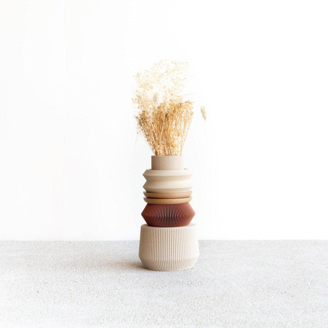 Le vase modulaire Nu de Minimum Design, une solution décorative innovante et écologique pour un intérieur minimaliste et zen. Austin.